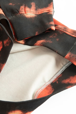 Sweat tie and dye - Marron foncé et orange