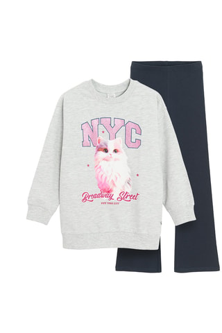 Sweat et pantalon - Gris et noir