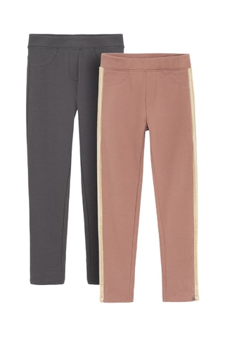2 pantalons - Rose et anthracite
