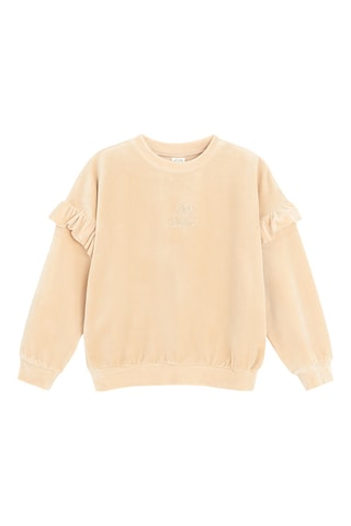Sweat en velours - Beige