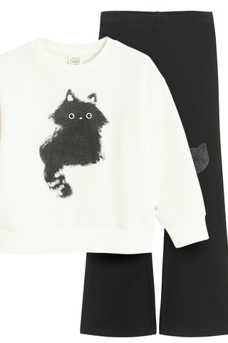 Sweat et pantalon - Blanc et noir