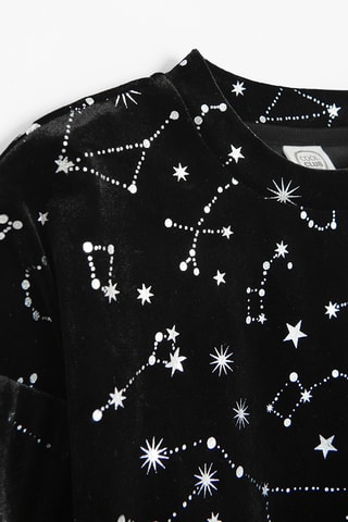 Sweat en velours - Noir
