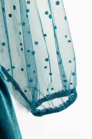Robe en velours - Vert