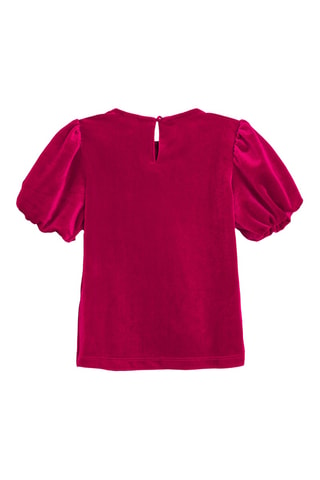 Blouse en velours - Fuchsia