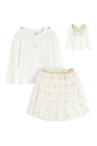 T-shirt et jupe - Blanc
