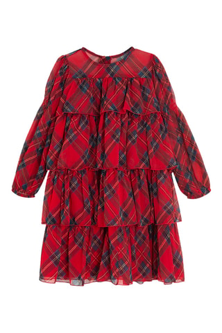 Robe volantée - Rouge