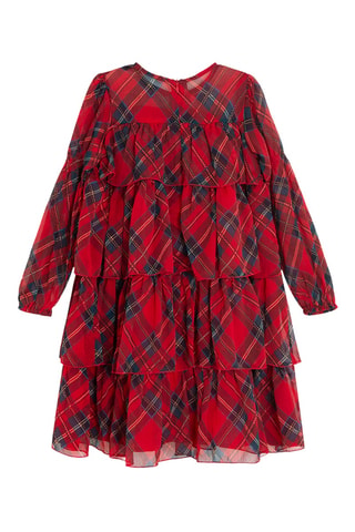 Robe volantée - Rouge