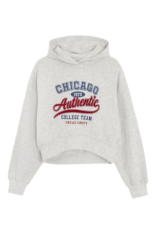 Sweat à capuche - Gris chiné