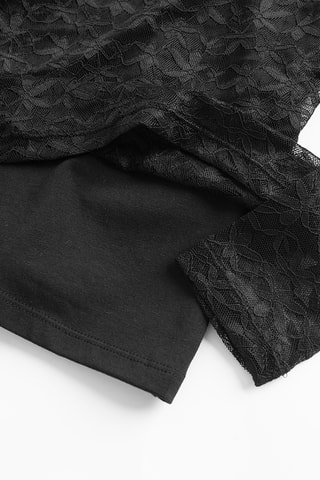 Blouse en dentelle - Noir