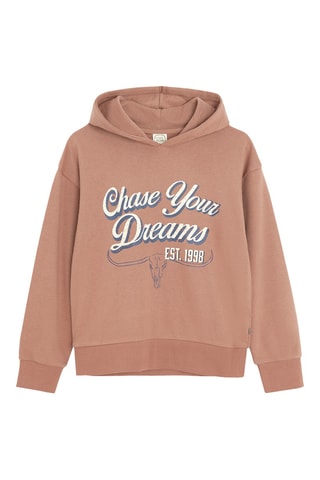 Sweat à capuche et pantalon en velours - Marron clair et gris foncé