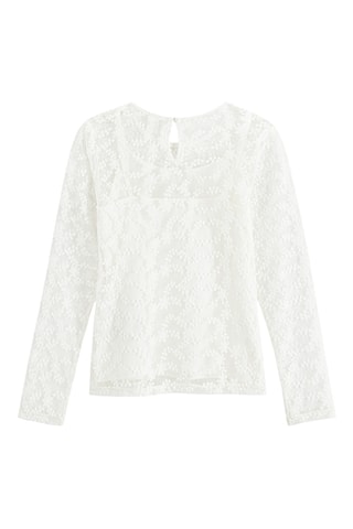 Blouse en dentelle - Blanc