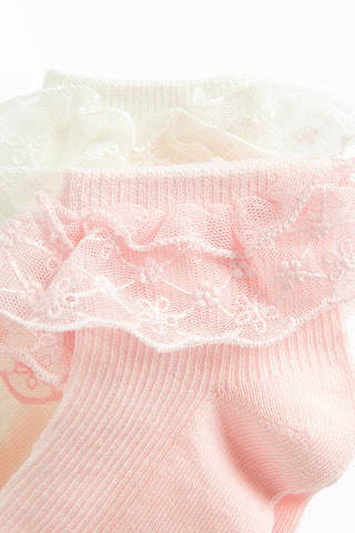 3 paires de chaussettes - Blanc et rose