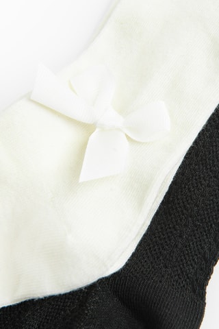 2 collants - Blanc et noir