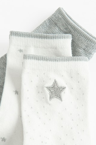 3 paires de chaussettes - Blanc et gris chiné