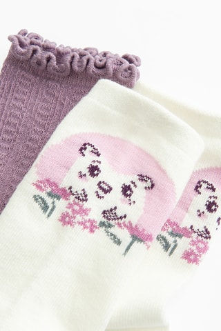 5 paires de chaussettes - Gris foncé et blanc