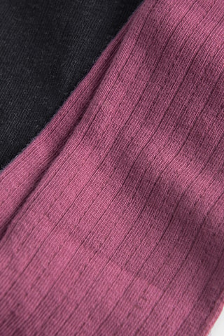 2 collants - Noir et rose foncé
