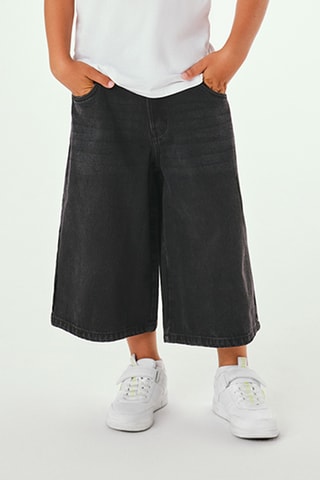 Short en jean - Noir