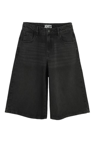 Short en jean - Noir