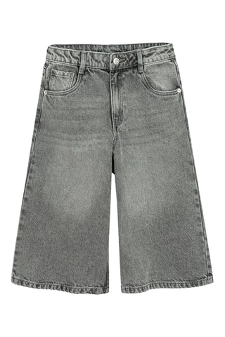 Short en jean - Gris
