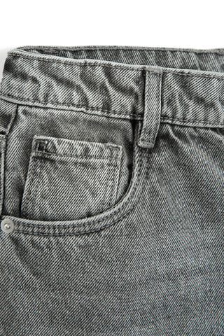 Short en jean - Gris