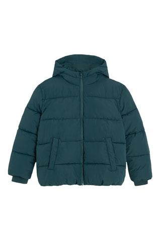 Doudoune à capuche - Turquoise