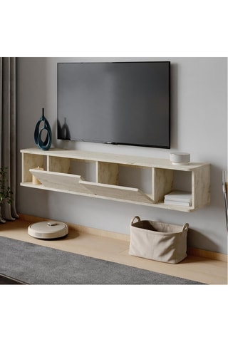 Meuble TV 2 abattants - 160 x 29 cm