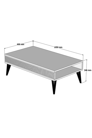Table basse - 105 x 34,6 x 60 cm