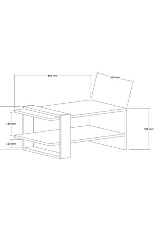 Table basse Gaye - 80 x 35 x 50 cm