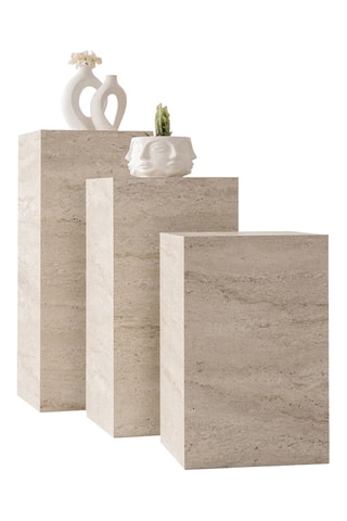 3 tables d'appoint - 35 x 35 x 55/70/85 cm