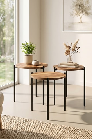 3 tables d'appoint - 45 x 39 cm