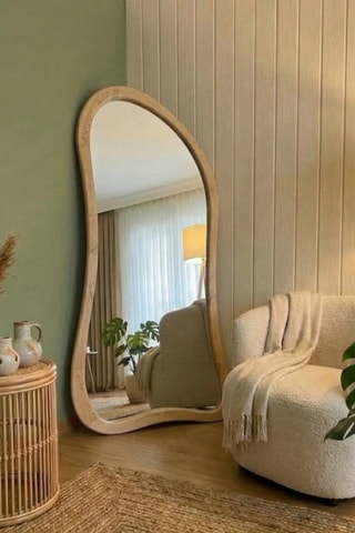 Miroir - 180 x 80 x 1,5 cm - Naturel