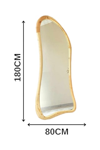 Miroir - 180 x 80 x 1,5 cm - Naturel