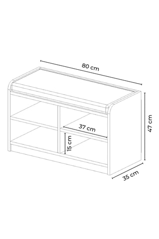 Meuble à chaussures Harran - 35 x 80 x 47 cm