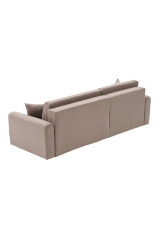 Canapé d'angle gauche convertible Mane Left - Beige - 2 places - En polyester