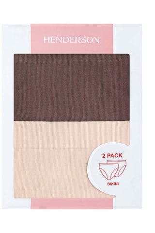 2 culottes taille haute Bait3 - Marron et beige
