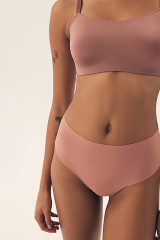 2 culottes taille haute Bump1 - Noir et rose