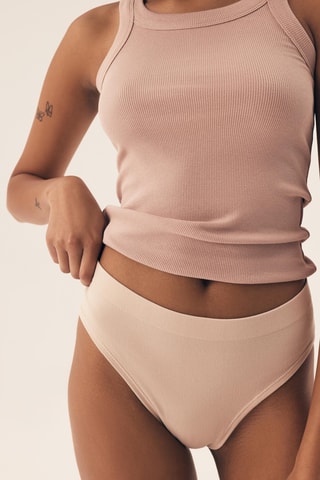 2 culottes taille haute Bait1 - Beige et marron