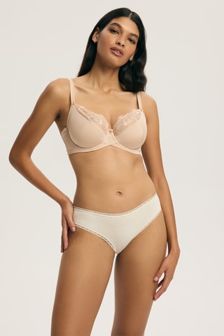 2 culottes Pixi - Beige et blanc