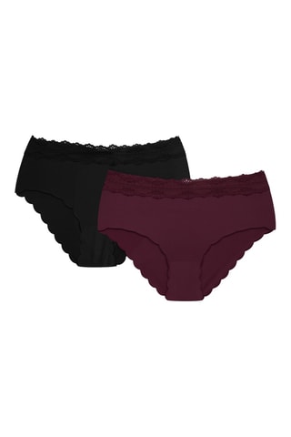 2 culottes Fonza - Noir et bordeaux