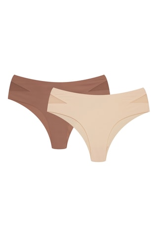 2 culottes Finau - Beige et marron