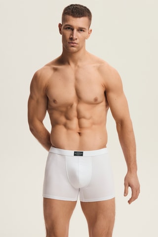 3 boxers Main - Blanc