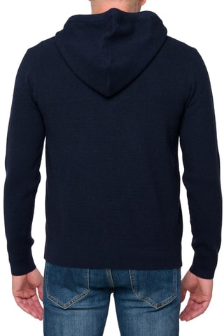 Pull regular à capuche Parbat - Bleu foncé