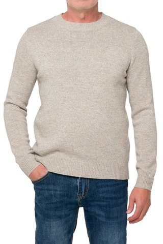 Pull regular en laine Narvik - Beige