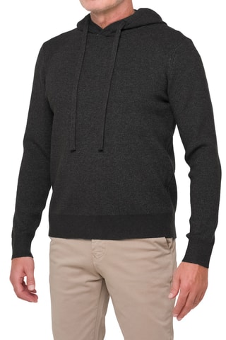 Pull regular à capuche Parbat - Noir