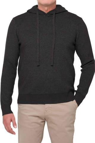 Pull regular à capuche Parbat - Noir