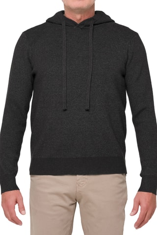 Pull regular à capuche Parbat - Noir