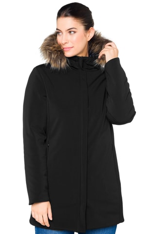 Parka regular à capuche Dahlia - Noir