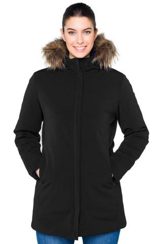 Parka regular à capuche Dahlia - Noir