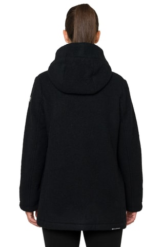 Manteau regular à capuche Jaipur - Noir