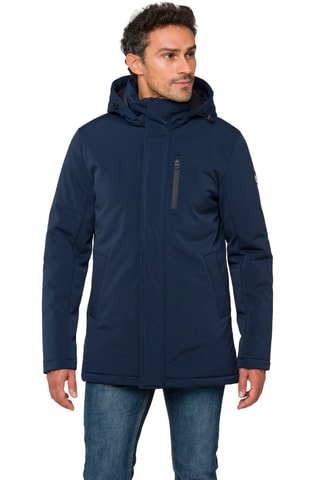 Parka regular à capuche Nusakan - Bleu foncé